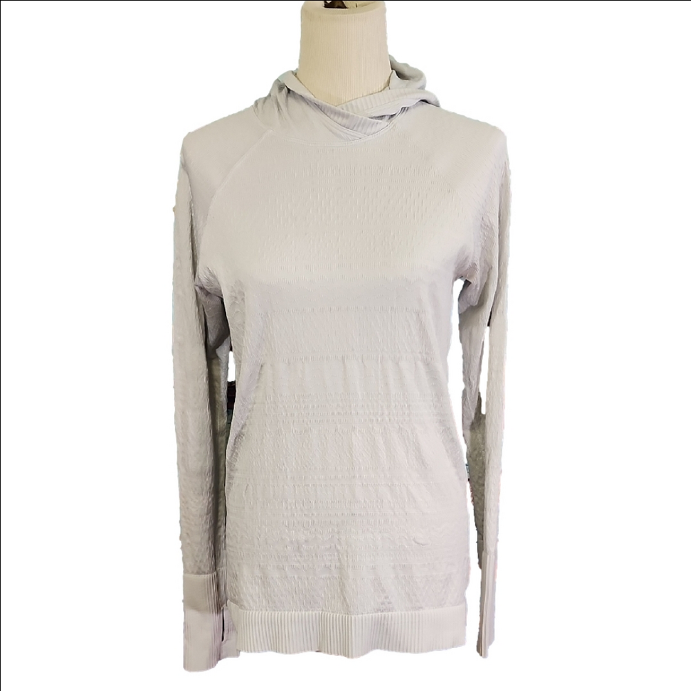 LULULEMON Light Gray Hooded Sweatshirt SIZE 12